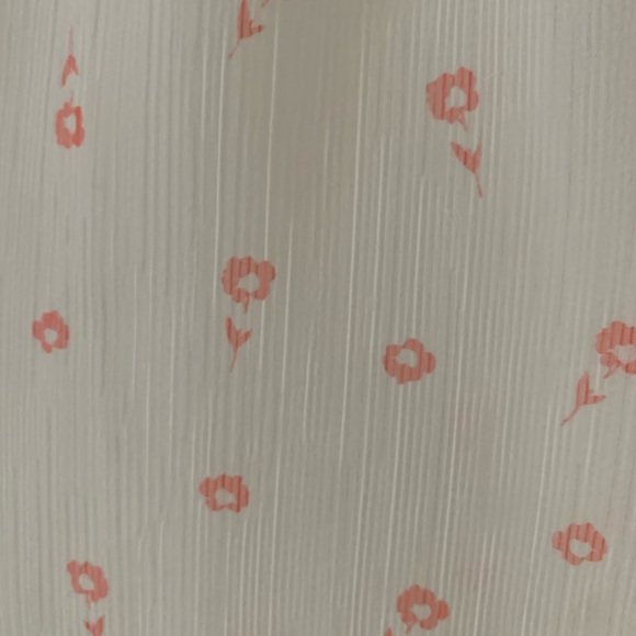 Ann Taylor Floral Tie Neck Ruffle Yoke Top Size Small - Picture 8 of 8